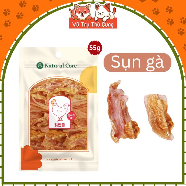 Snack Sấy Cho Chó Sụn Gà Vịt Natural Core 55g2