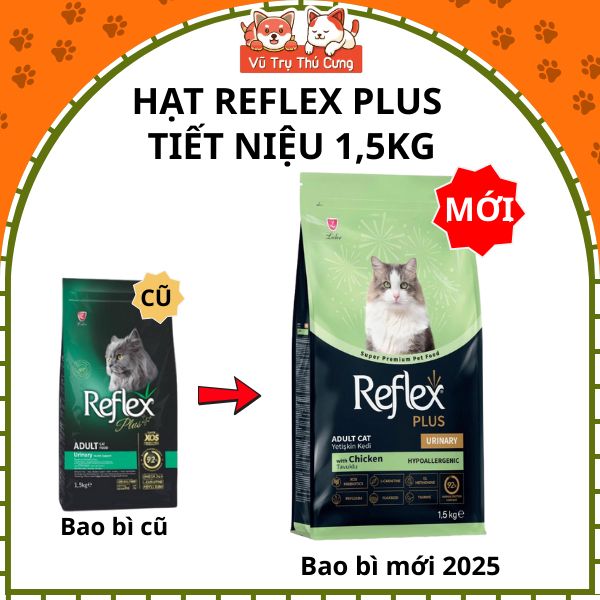 Thức ăn Hạt Reflex Plus cho Mèo 1,5Kg Nhập khẩu Châu Âu