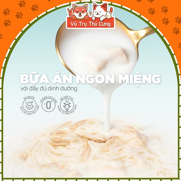 Pate Sữa Dê Cho Mèo Tốt Cho Tiêu Hóa PetQ 70g