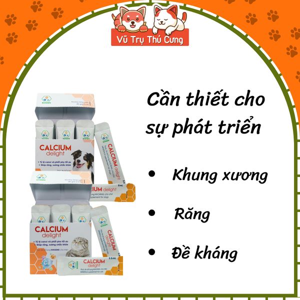 Gel Bổ Sung Canxi Dạng Nước Cho Chó Mèo Bossen Calcium Delight2