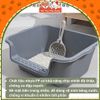 Khay Vệ Sinh Cho Mèo Có Thành Cao Chống Văng Cát (Đơn Sắc)2