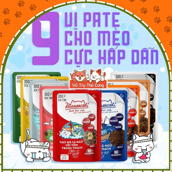 Pate Meowcat cho Mèo nhiều vị 70g