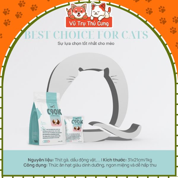 Hạt Cho Mèo Churro PetQ Nhân Thịt Gà Hỗ Trợ Mượt Lông Da 1kg
