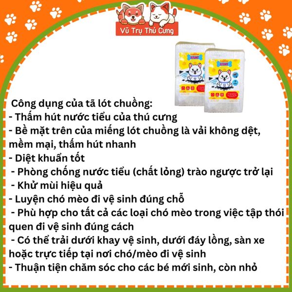 Tấm Lót Chuồng Cho Chó Mèo Chất Liệu Than Hoạt Tính Thấm Hút Tốt KAMT