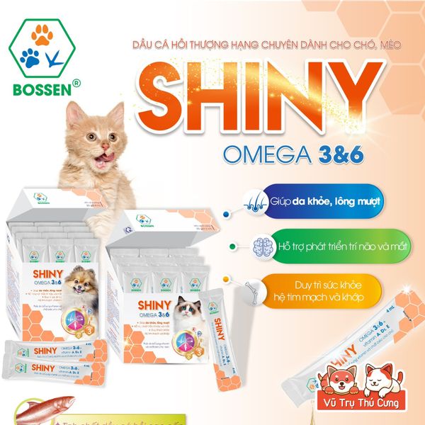Dầu Cá Hồi Cho Chó Mèo Shiny Bossen Mượt Lông Da