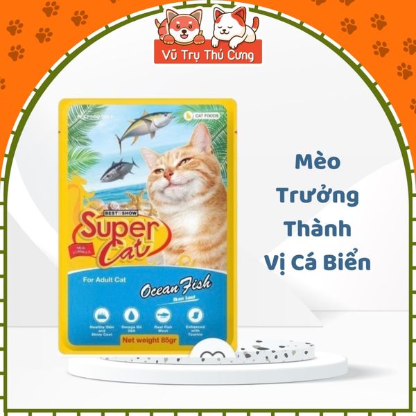 Gói Pate Cho Mèo Super Cat Đến Từ Thái Lan 85g