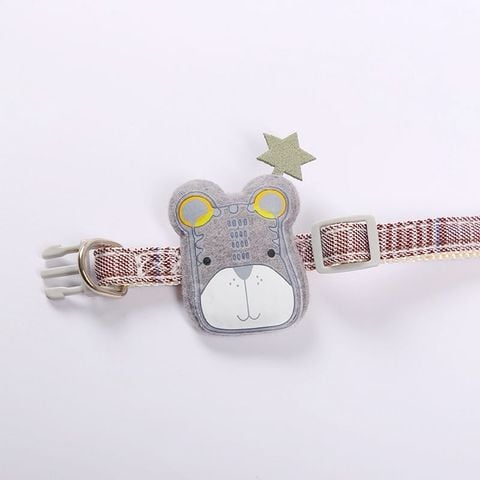 Vòng Cổ Cho Chó Mèo Hoạ Tiết Gấu Đáng Yêu