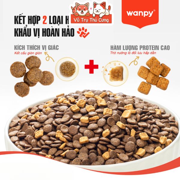 Hạt Cho Mèo Wanpy Grain Free Không Độn Ngũ Cốc, Giúp Mèo Mượt Lông, Hỗ Trợ Tiêu Hóa