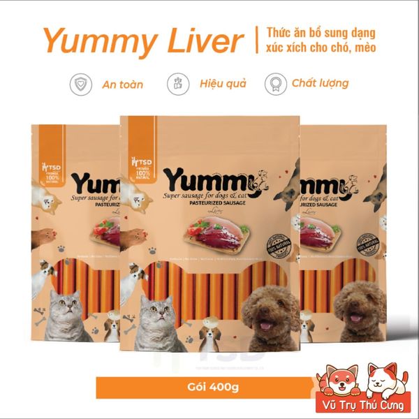 Xúc Xích Cho Chó Mèo Yummy (Túi 20 Cây)