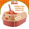 Khay cát vệ sinh cho mèo chống văng cát size lớn, tặng xẻng hốt phân (Họa tiết con Vịt)