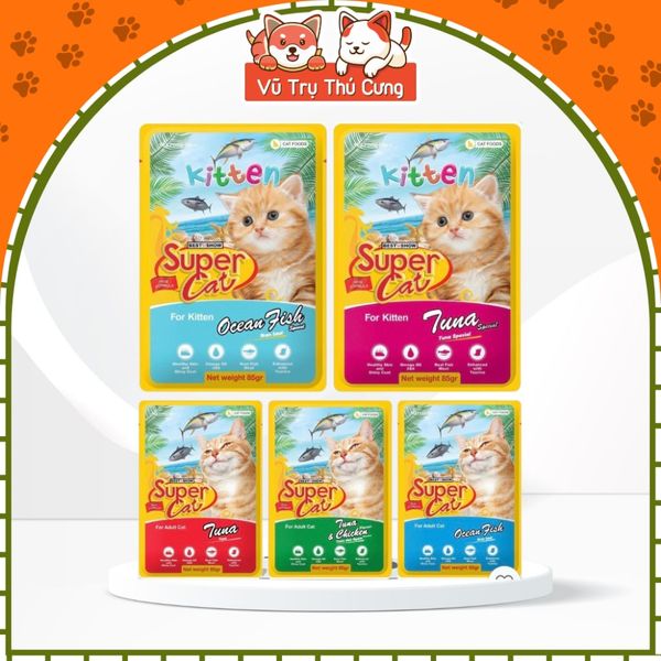 Gói Pate Cho Mèo Super Cat Đến Từ Thái Lan 85g
