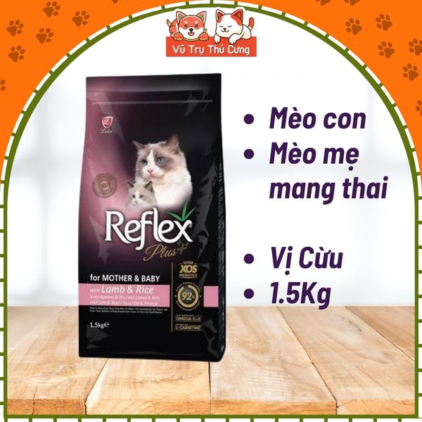 Thức ăn Hạt Reflex Plus cho Mèo 1,5Kg Nhập khẩu Châu Âu