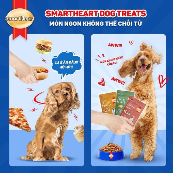 Bánh Thưởng Cho Chó SmartHeart Từ Thịt & Rau Củ 100g2
