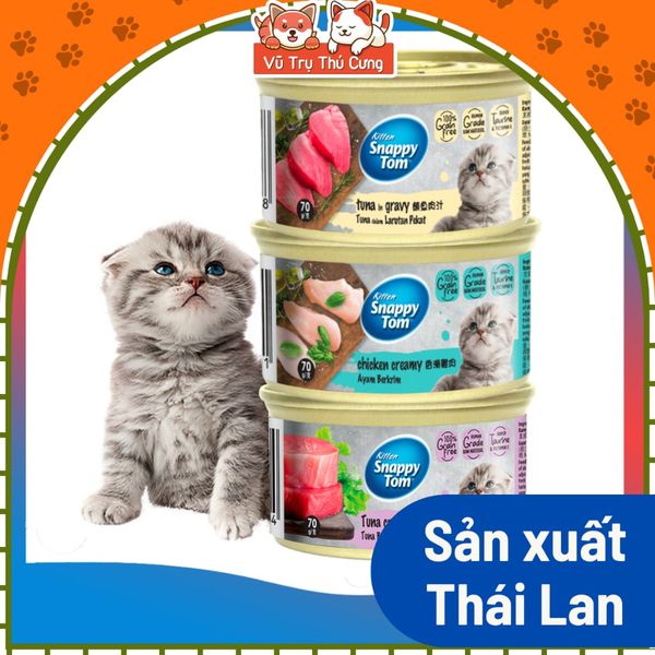 Pate Snappy Tom Cho Mèo Con Lon 70g