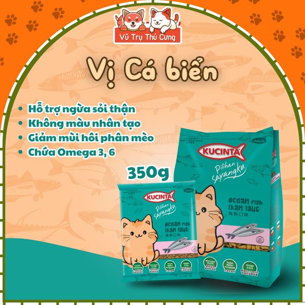 Thức Ăn Hạt Cho Mèo Kucinta Thái Lan 1Kg