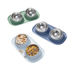 Bát Ăn Cho Chó Mèo Chống Kiến Kèm 2 Chén Inox