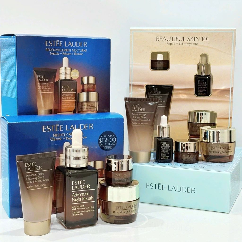 Set Dưỡng Da 4 Món Estee Lau·der Nightly Renewal (Gồm: Sữa Rửa Mặt
