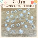  Charm Nhựa Ngọc Trang Trí Handmade Nhiều Hình Trái Tim, Bông Tuyết, Ngôi Sao 