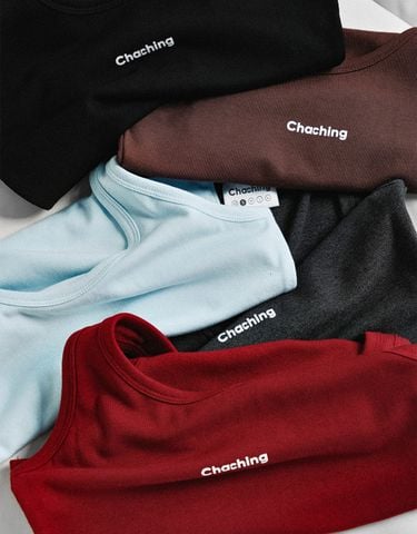 CHACHING RIBBED TANK - XANH PASTEL