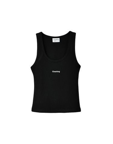 CHACHING RIBBED TANK - ĐEN