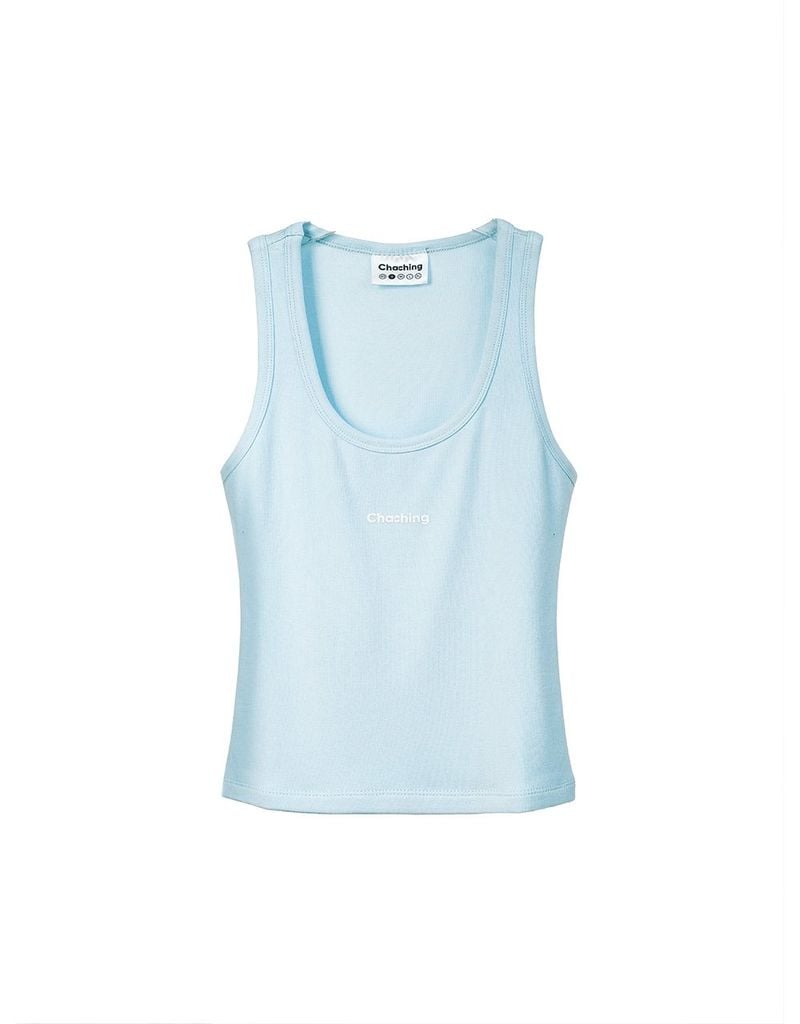 CHACHING RIBBED TANK - XANH PASTEL
