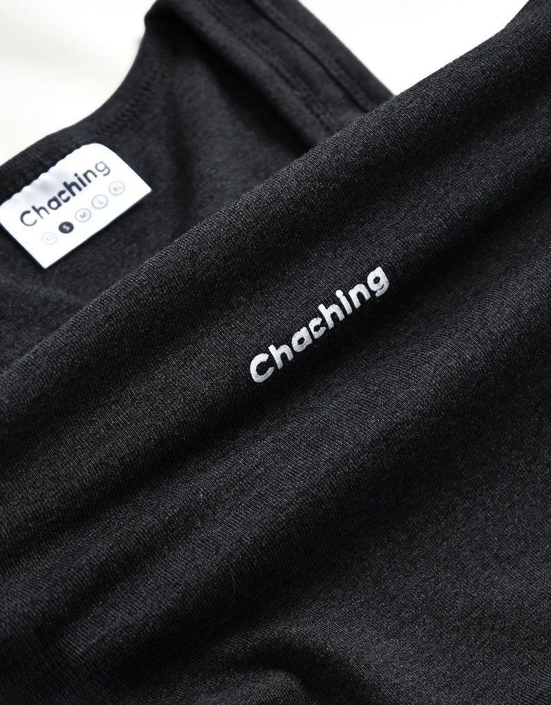 CHACHING RIBBED TANK - XÁM ĐEN