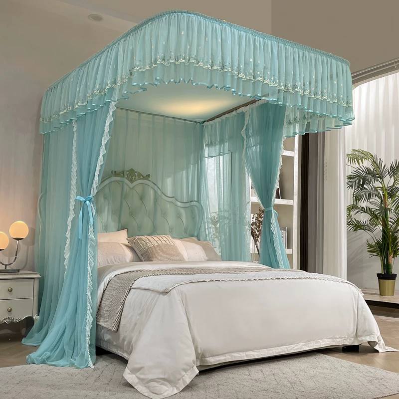 EDEN SLEEP Màn chống muỗi  ray chữ u không khoan tường ,mùng ngủ hiện đại cóng chúa mẫu mới đẹp