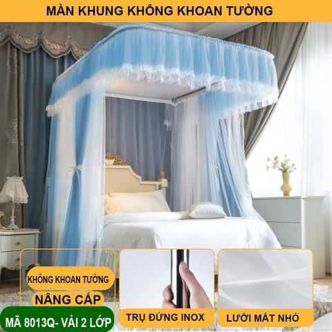VẢI 2 LỚP  【 BẢN NÂNG  CẤP MỚI 2026  HÀNG LOẠI 1 】 CHÍNH HÃNG  - Màn khung không khoan tường - Mùng ngủ hiện đại mẫu mới