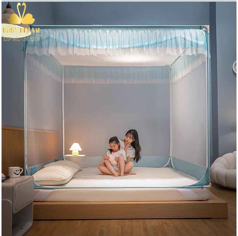 RẺ VÔ ĐỊCH Màn mùng khung vuông chống bé ngã chống muỗi , màn công chúa , mùng ngủ , màn khung không khoan tường