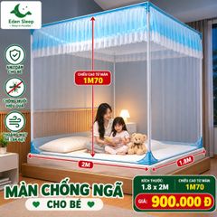 RẺ VÔ ĐỊCH Màn mùng khung vuông chống bé ngã chống muỗi , màn công chúa , mùng ngủ , màn khung không khoan tường
