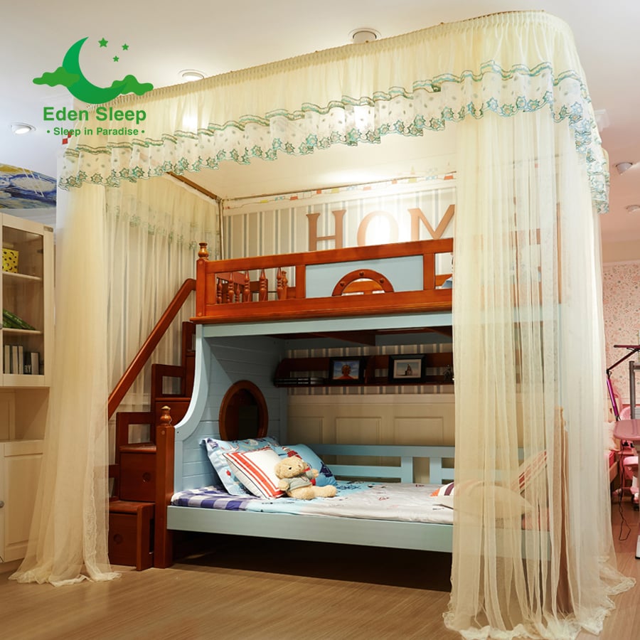 Màn khung inox không khoan tường cho giường tầng , màn giường tầng trẻ em .màn cho bé