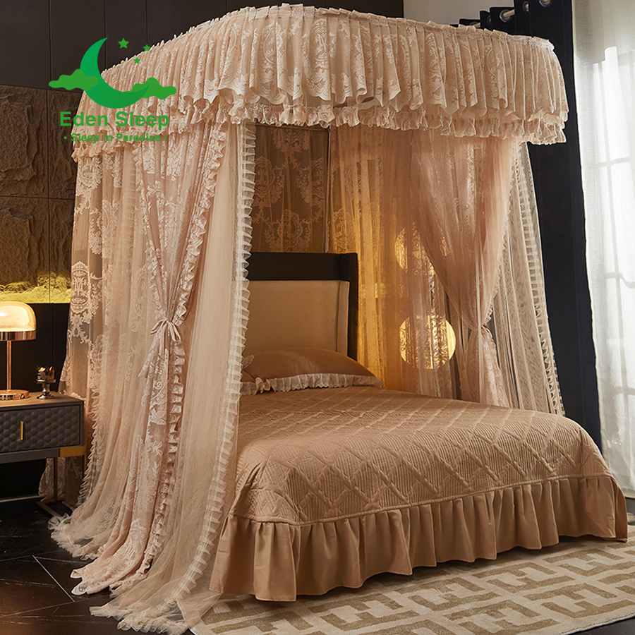 BẢN KHUNG NÂNG CẤP 2025   Màn mùng khung  không khoan tường Loại Vải 2 Lớp   - màn ngủ công chúa,chống muỗi kiểu dáng khách sạn resort