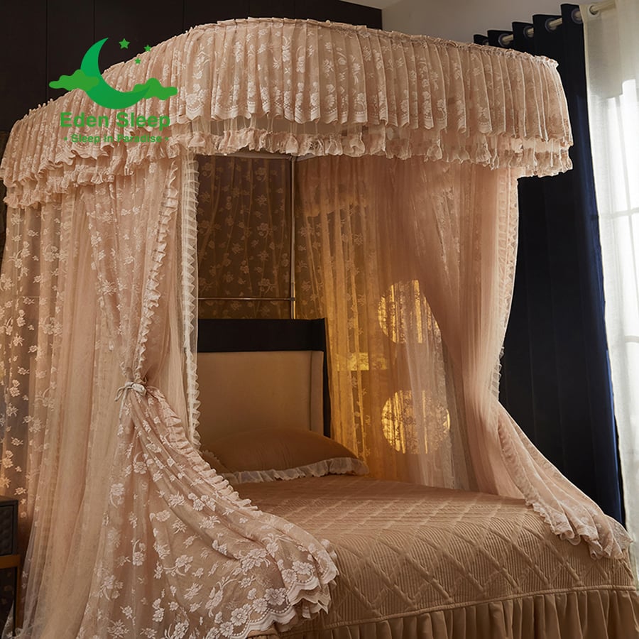 BẢN KHUNG NÂNG CẤP 2025   Màn mùng khung  không khoan tường Loại Vải 2 Lớp   - màn ngủ công chúa,chống muỗi kiểu dáng khách sạn resort