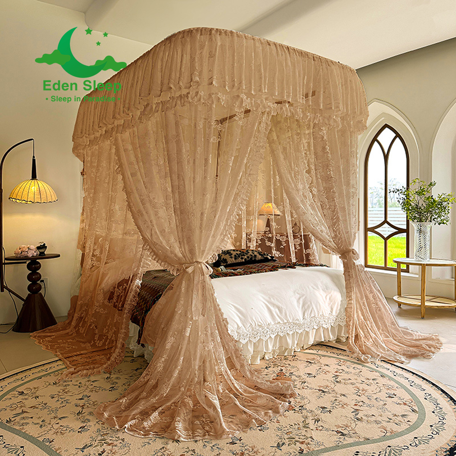 Màn mùng khung  không khoan tường - màn ngủ công chúa,chống muỗi kiểu dáng khách sạn resort