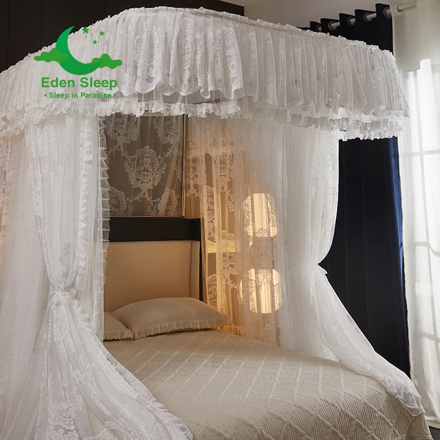 BẢN KHUNG NÂNG CẤP 2025   Màn mùng khung  không khoan tường Loại Vải 2 Lớp   - màn ngủ công chúa,chống muỗi kiểu dáng khách sạn resort