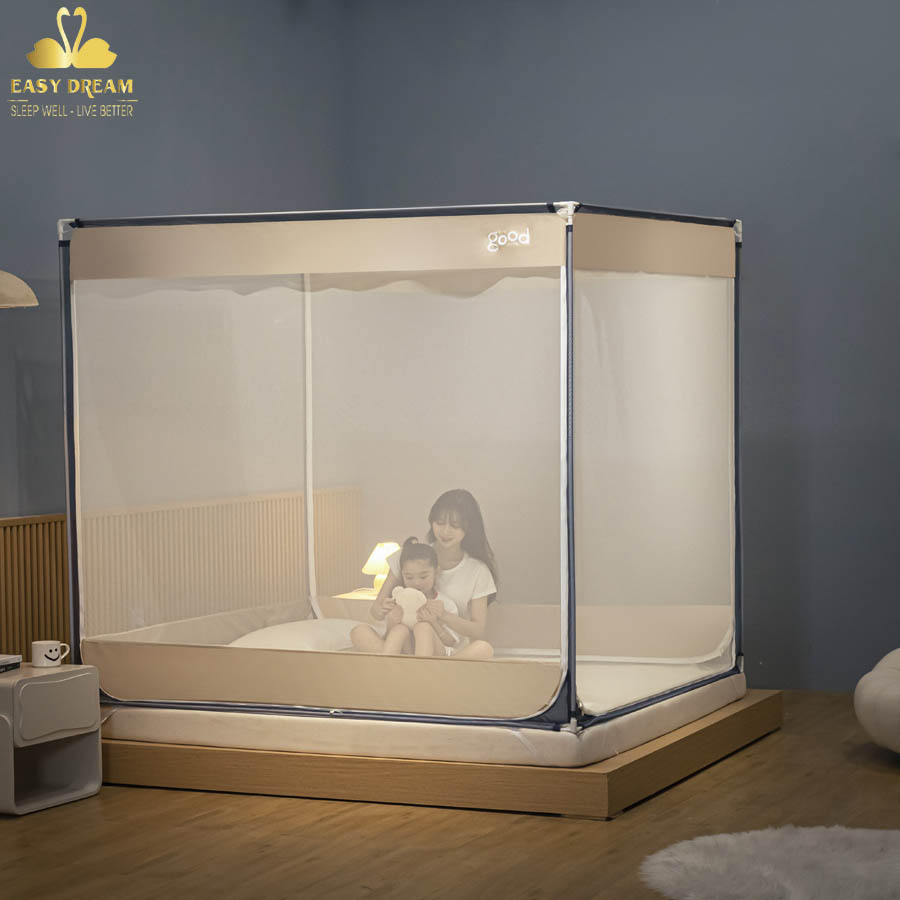 RẺ VÔ ĐỊCH Màn mùng khung vuông chống bé ngã chống muỗi , màn công chúa , mùng ngủ , màn khung không khoan tường