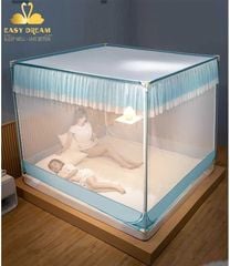 RẺ VÔ ĐỊCH Màn mùng khung vuông chống bé ngã chống muỗi , màn công chúa , mùng ngủ , màn khung không khoan tường