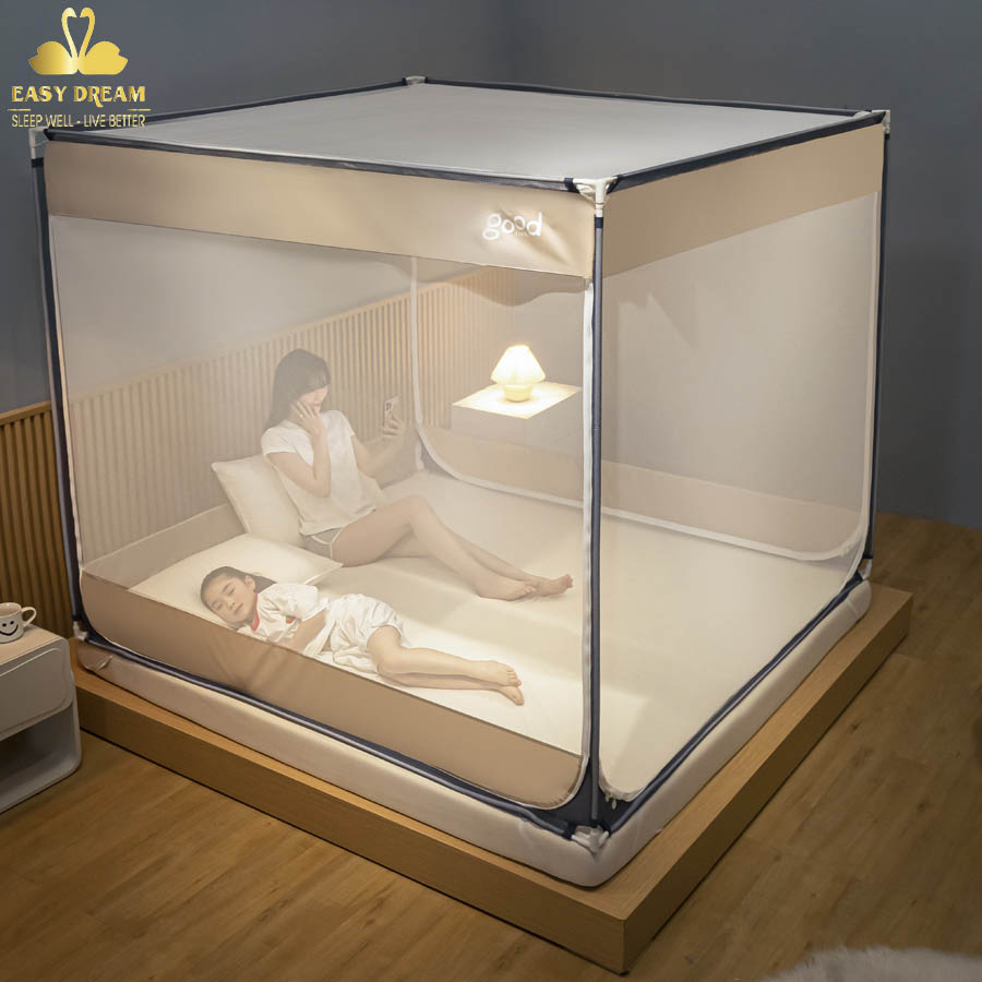 RẺ VÔ ĐỊCH Màn mùng khung vuông chống bé ngã chống muỗi , màn công chúa , mùng ngủ , màn khung không khoan tường