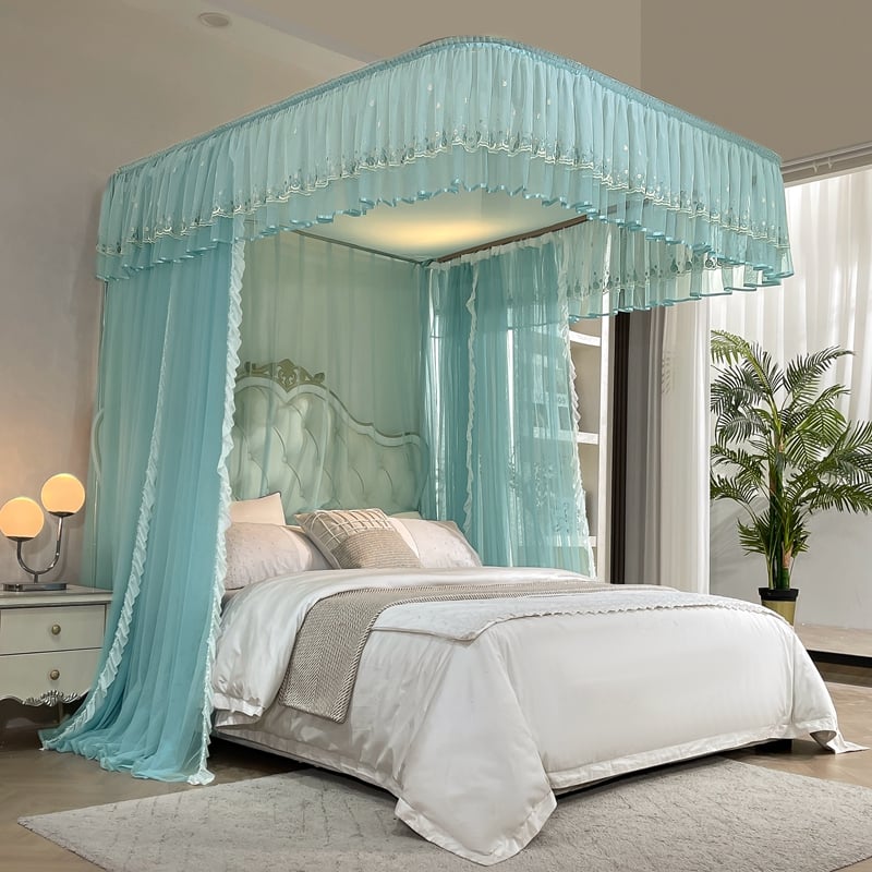 EDEN SLEEP Màn chống muỗi  ray chữ u không khoan tường ,mùng ngủ hiện đại cóng chúa mẫu mới đẹp