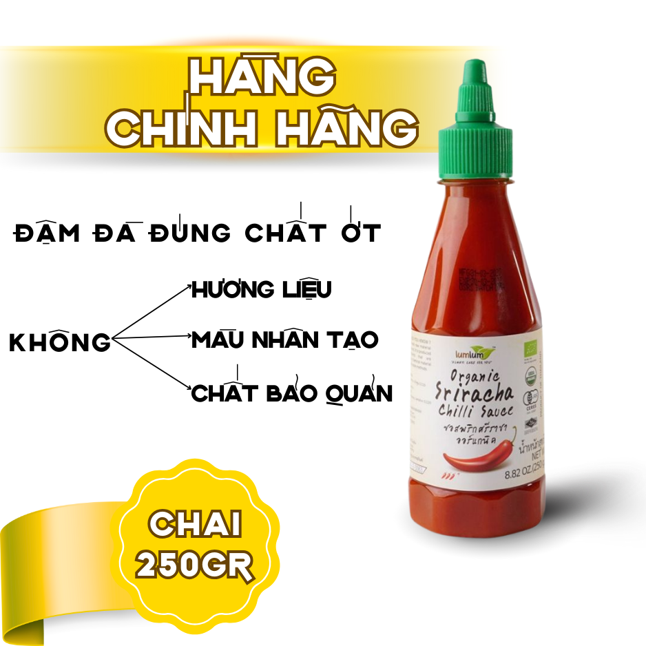 Tương Ớt Hữu Cơ Sriracha LumLum 300ml