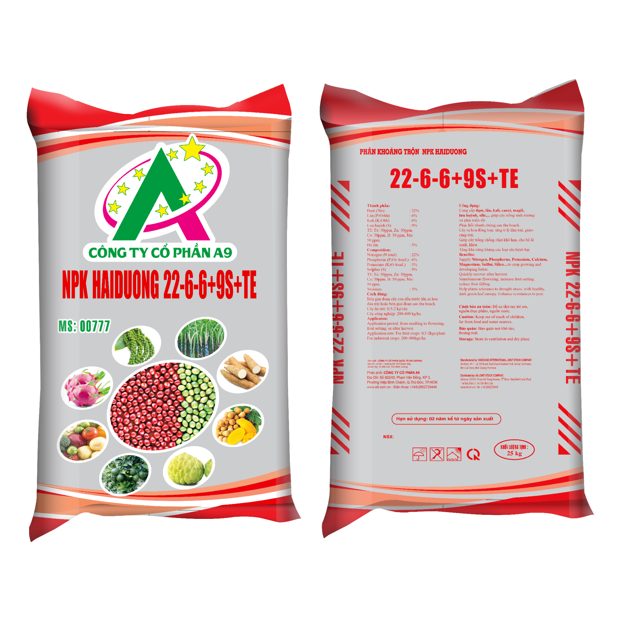 NPK HaiDuong 22-6-6+9S+TE 