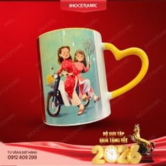 Bộ sưu tập ly sứ in hình Tết Việt Bát Tràng | Quà Tết in logo cao cấp