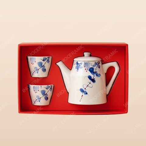 Bộ bình nước cá nhân quà tặng doanh nghiệp trang nhã Lam Ý