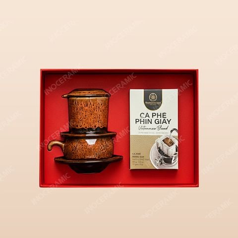 Bộ cà phê phin sứ vị Việt quà tặng khách hàng