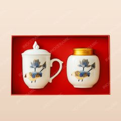 Gift set quà tặng sen xanh Liên Hoa Kim sang trọng