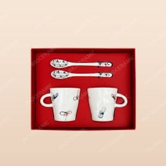 Bộ quà tặng đôi cốc sứ Cánh Chuồn tĩnh lặng