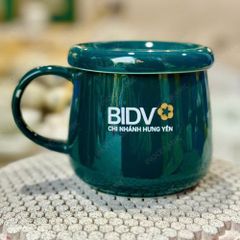 Ly sứ quai C nắp in logo Ngân hàng BIDV - Chi nhánh Hưng Yên