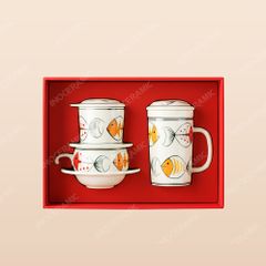 Giftset quà tặng bộ họa cá Hải Ngư vẽ tay