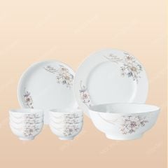 Bộ bát đĩa 9 món men sứ Sơn Trà - Quà tặng Bát Tràng ý nghĩa