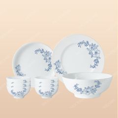 Bộ bát đĩa 9 món men sứ Tuyết Mai - Quà tặng in logo